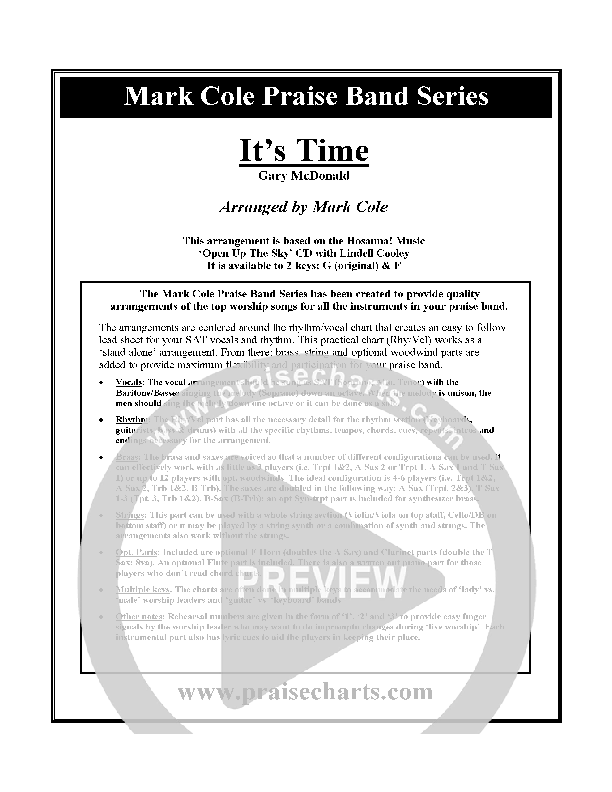 It's Time Cover Sheet (Lindell Cooley)