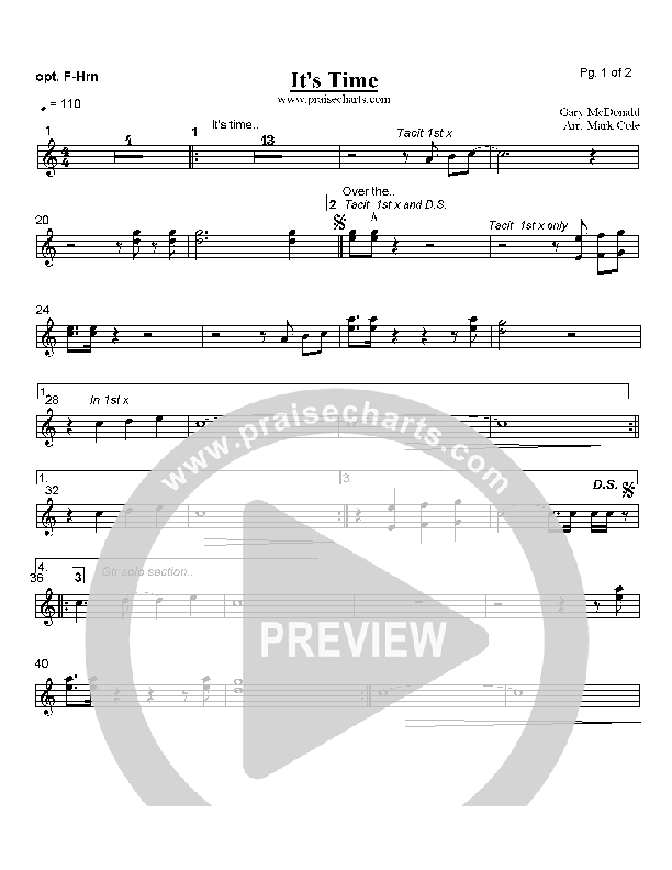 It's Time French Horn (Lindell Cooley)