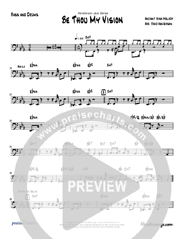 Be Thou My Vision (Instrumental) Drum Set (Brad Henderson)