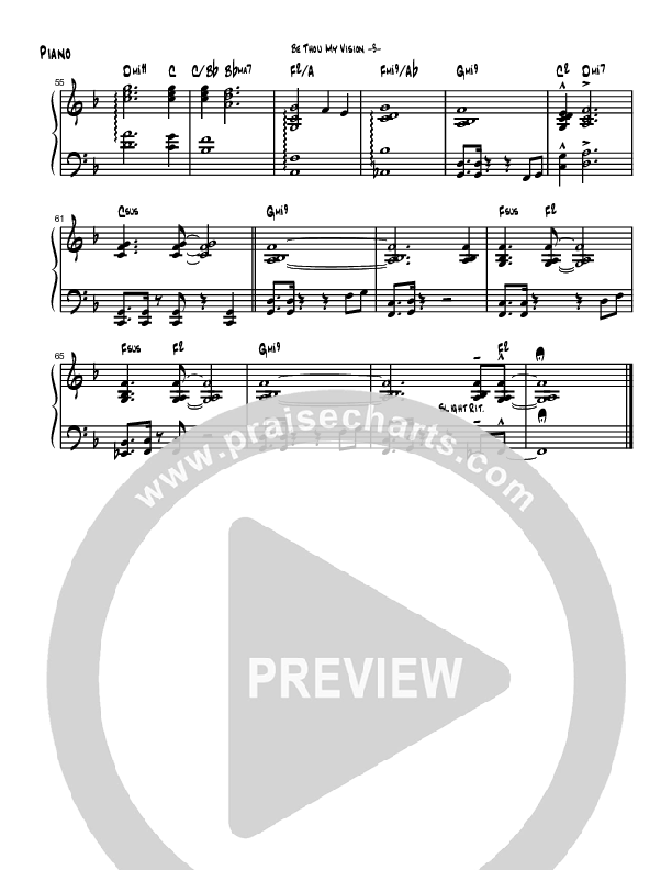 Be Thou My Vision (Instrumental) Piano Sheet (Brad Henderson)