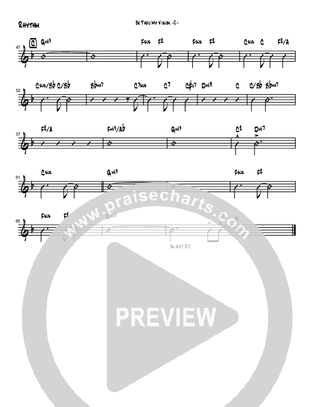 Be Thou My Vision (Instrumental) Rhythm Chart (Brad Henderson)