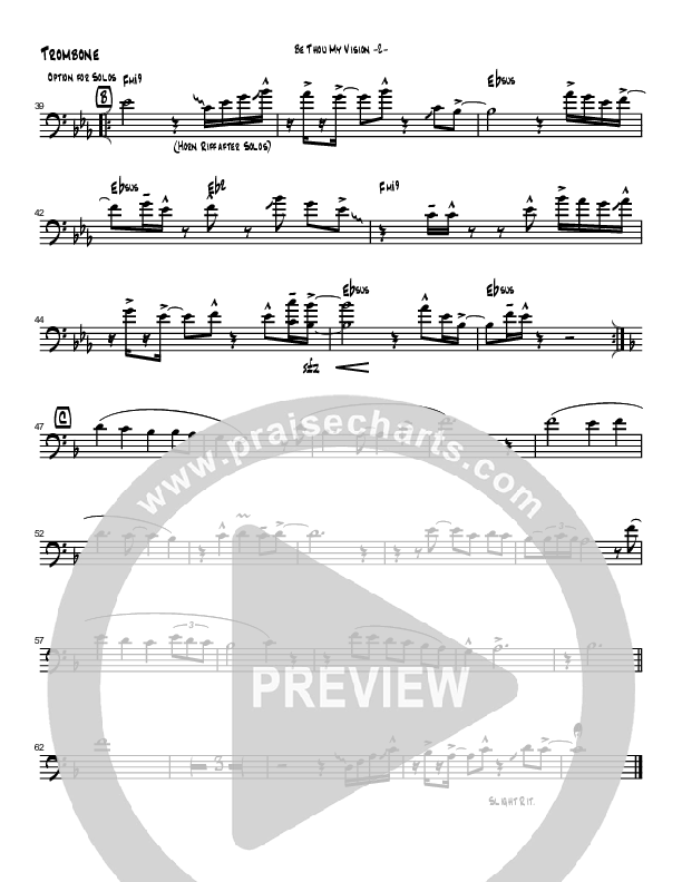 Be Thou My Vision (Instrumental) Trombone (Brad Henderson)