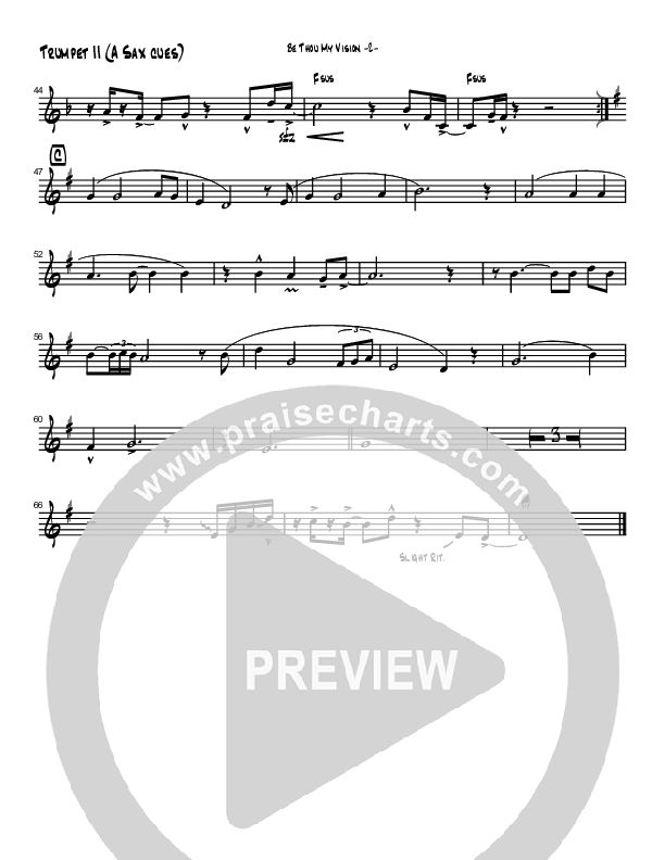 Be Thou My Vision (Instrumental) Trumpet 2 (Brad Henderson)