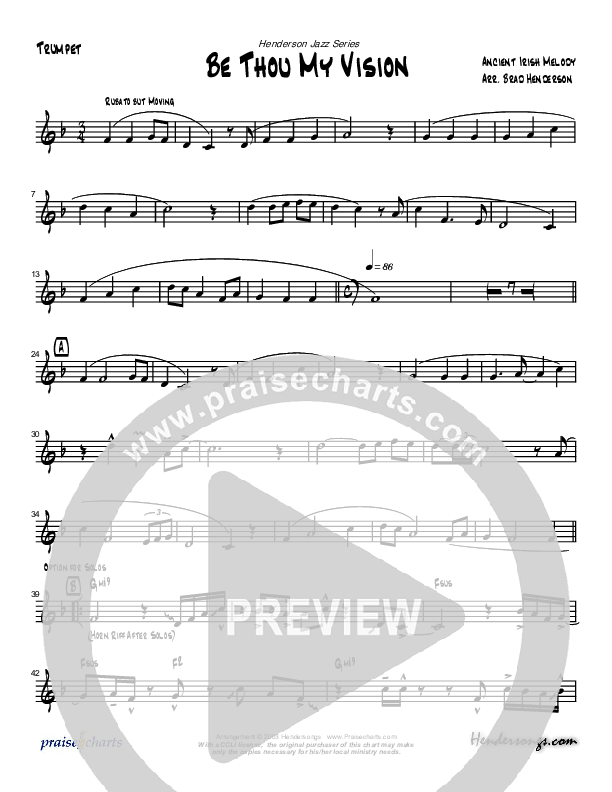 Be Thou My Vision (Instrumental) Trumpet (Brad Henderson)