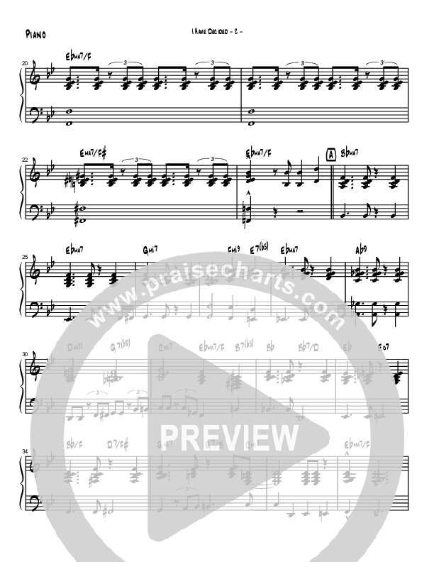 I Have Decided (Instrumental) Piano Sheet (Brad Henderson)