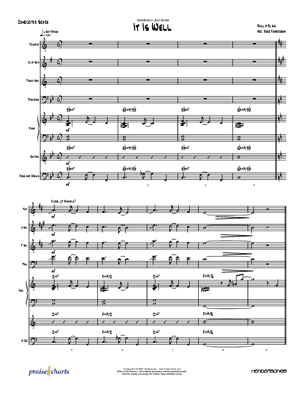 It Is Well With My Soul (Instrumental) Conductor's Score (Brad Henderson)