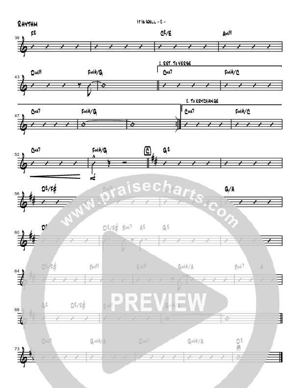 It Is Well With My Soul (Instrumental) Rhythm Chart (Brad Henderson)