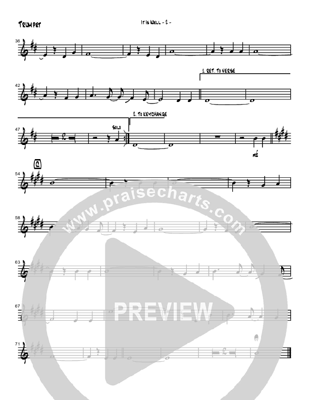 It Is Well With My Soul (Instrumental) Trumpet (Brad Henderson)