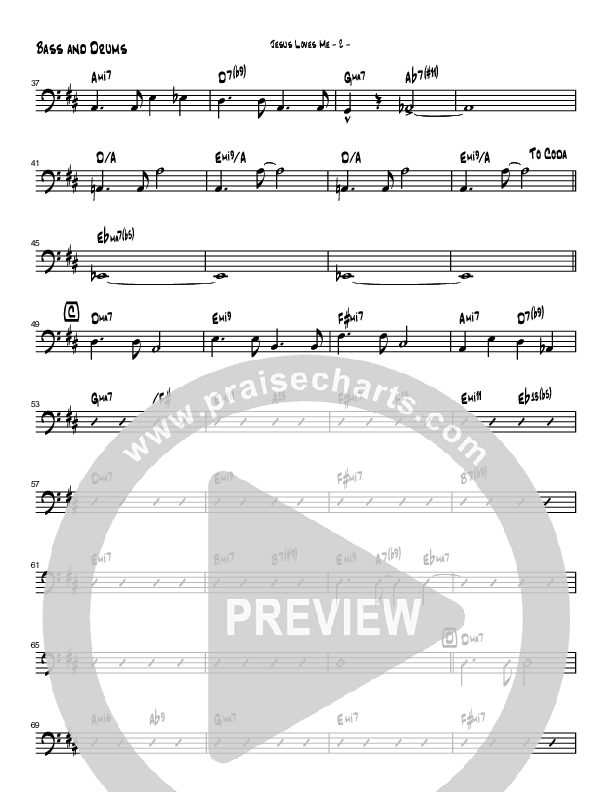 Jesus Loves Me (Instrumental) Drum Set (Brad Henderson)