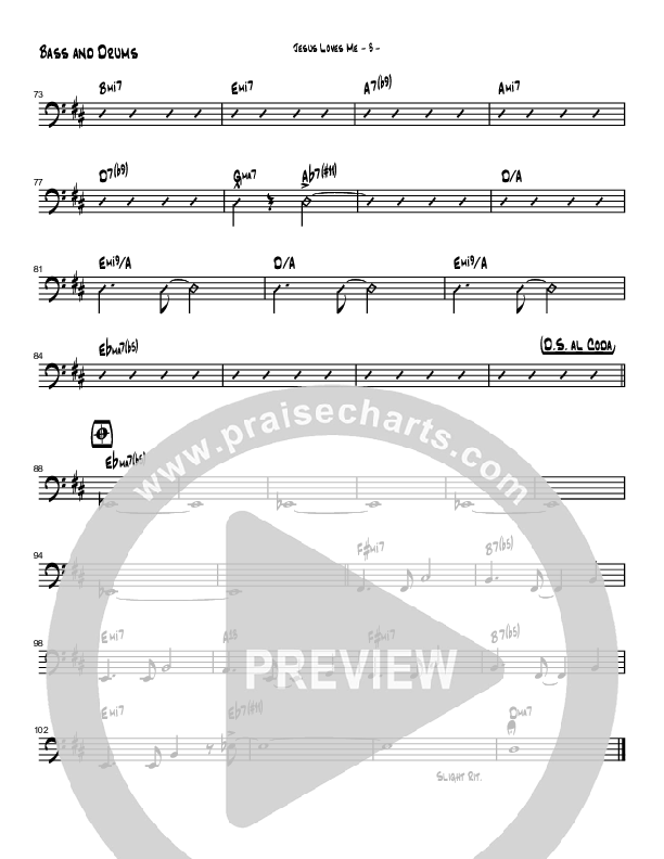 Jesus Loves Me (Instrumental) Drum Set (Brad Henderson)