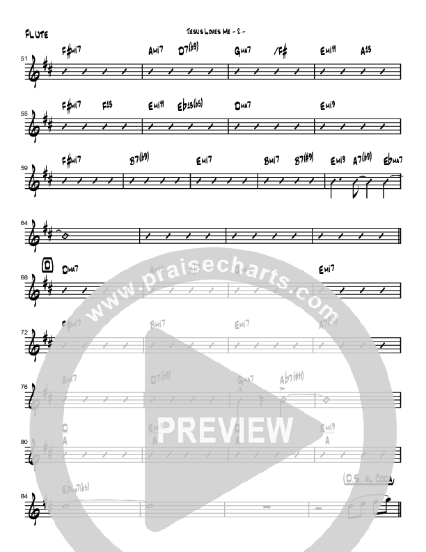 Jesus Loves Me (Instrumental) Flute (Brad Henderson)
