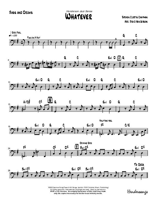 Whatever Bass Guitar (Brad Henderson)