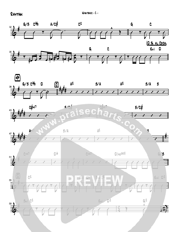 Whatever Rhythm Chart (Brad Henderson)