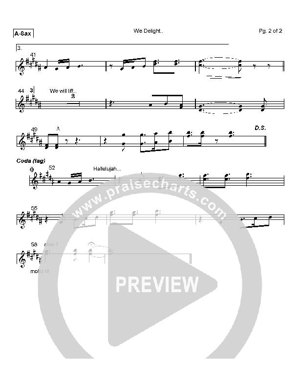 We Delight Alto Sax (Joshua Moore)