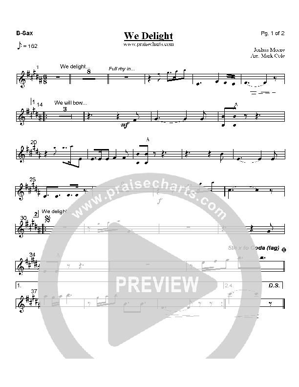 We Delight Bari Sax (Joshua Moore)