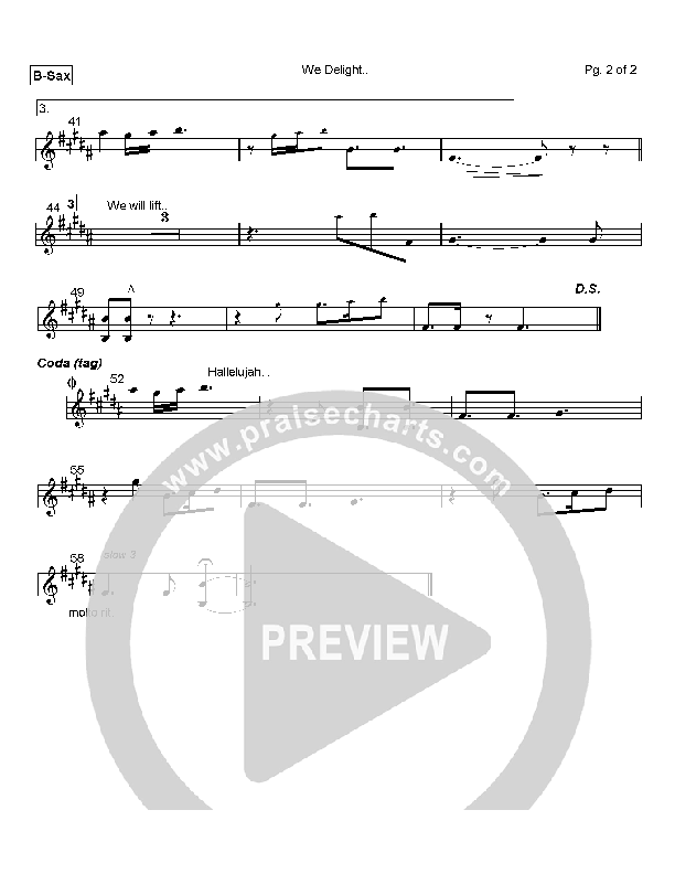 We Delight Bari Sax (Joshua Moore)