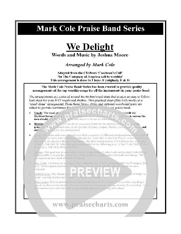 We Delight Orchestration (Joshua Moore)