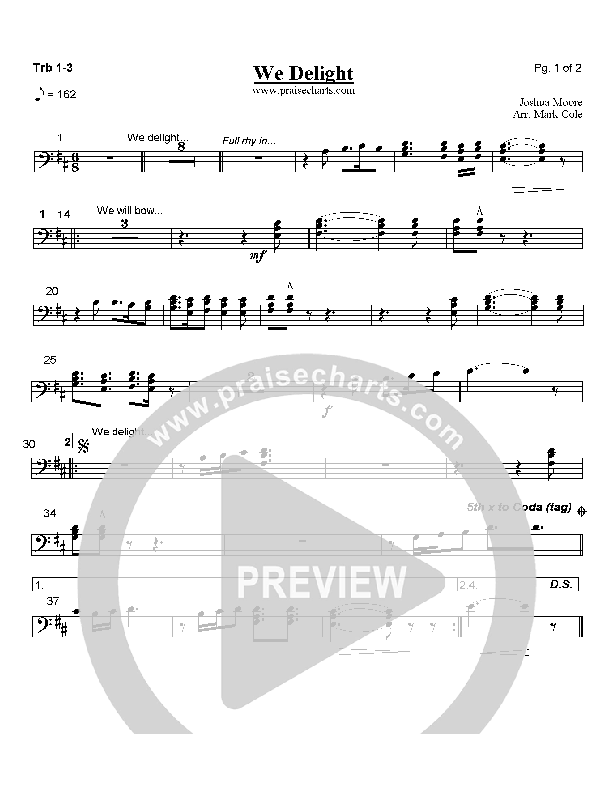 We Delight Trombone 1/2/3 (Joshua Moore)