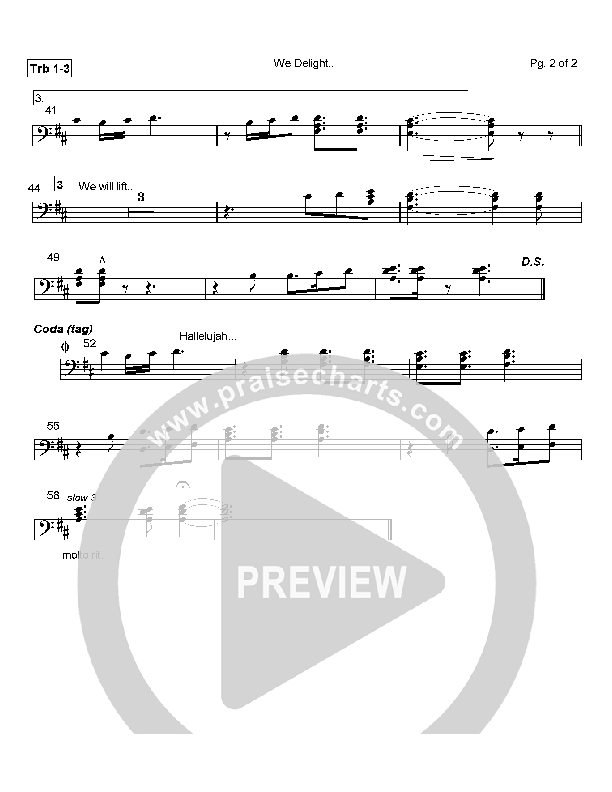 We Delight Trombone 1/2/3 (Joshua Moore)