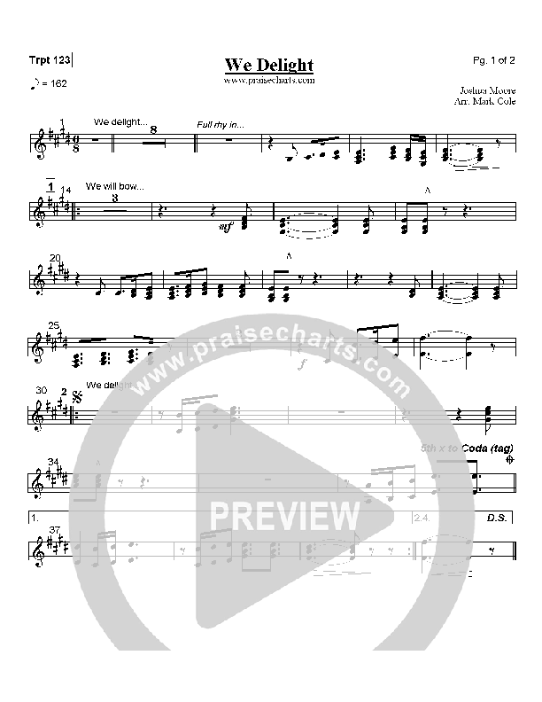 We Delight Trumpet 1/2/3 (Joshua Moore)