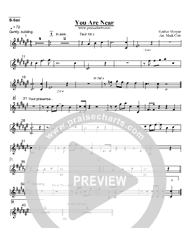 You Are Near Bari Sax (Hillsong Worship)