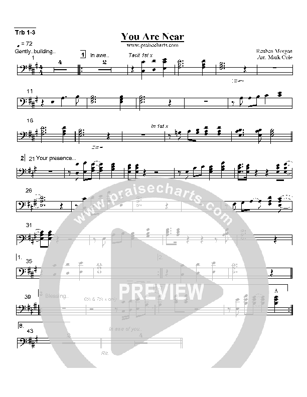 You Are Near Trombone 1/2/3 (Hillsong Worship)