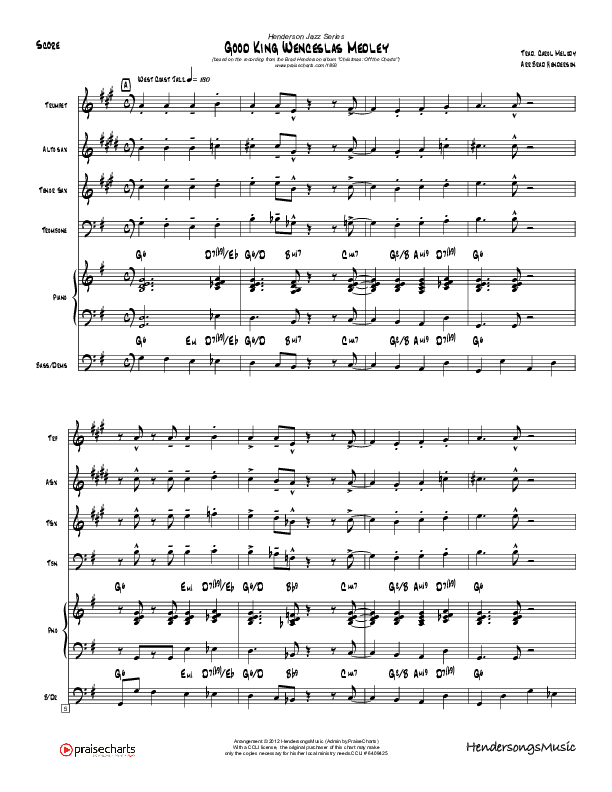 Good King Wenceslas (Instrumental) Conductor's Score (Brad Henderson)