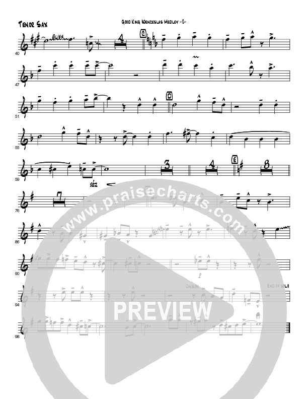 Good King Wenceslas (Instrumental) Tenor Sax 2 (Brad Henderson)