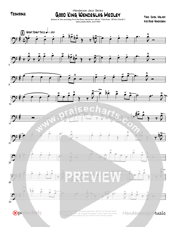 Good King Wenceslas (Instrumental) Trombone (Brad Henderson)