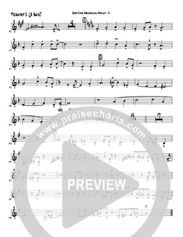 Good King Wenceslas (Instrumental) Trumpet 2 (Brad Henderson)