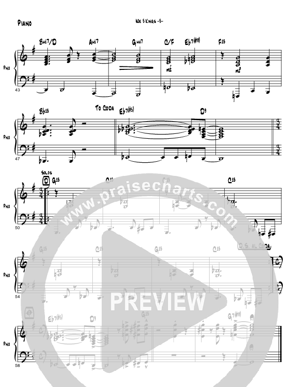 We Three Kings (Instrumental) Piano Sheet (Brad Henderson)