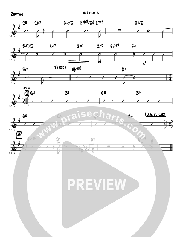 We Three Kings (Instrumental) Rhythm Chart (Brad Henderson)