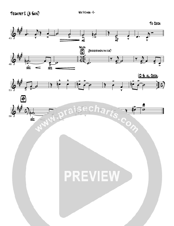 We Three Kings (Instrumental) Trumpet 2 (Brad Henderson)