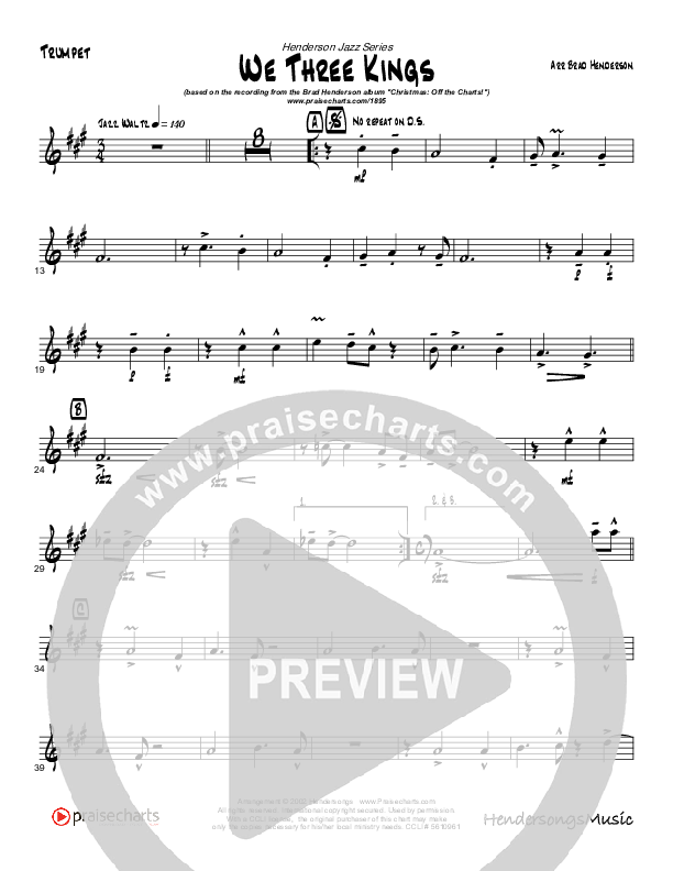 We Three Kings (Instrumental) Trumpet (Brad Henderson)