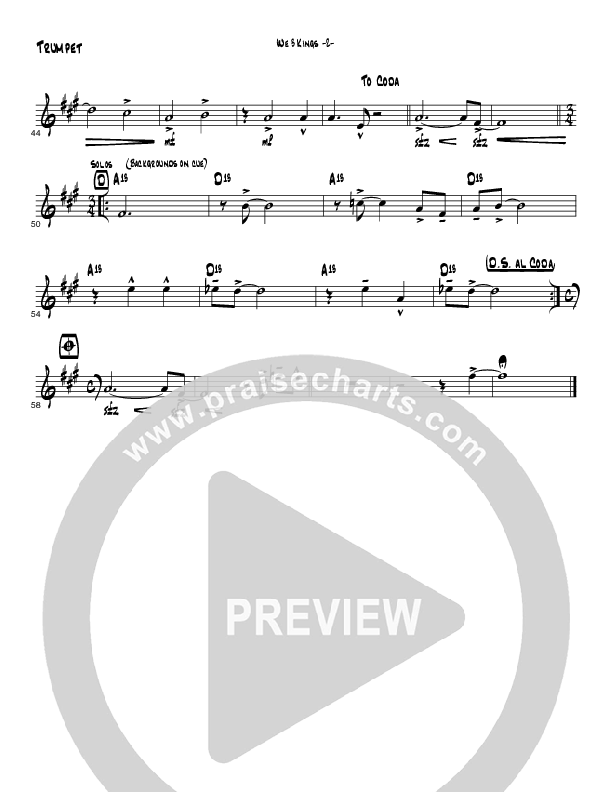 We Three Kings (Instrumental) Trumpet (Brad Henderson)