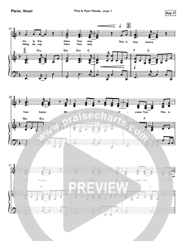 This Is Your House Piano/Vocal (Don Moen)