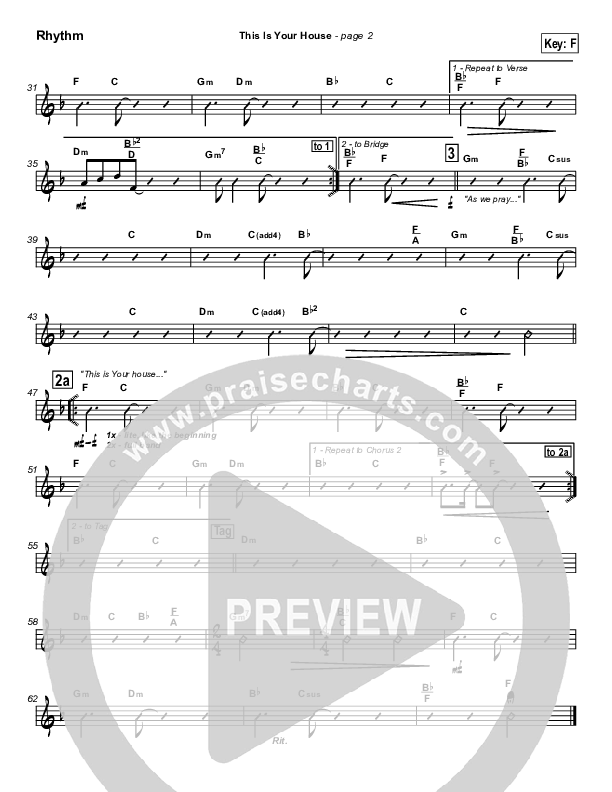 This Is Your House Rhythm Chart (Don Moen)