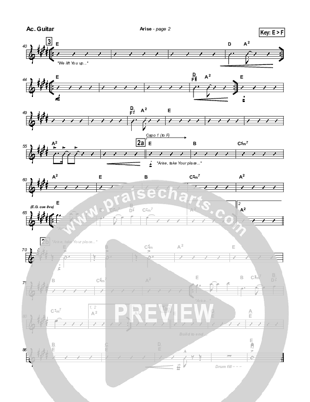 Arise Acoustic Guitar (Don Moen)