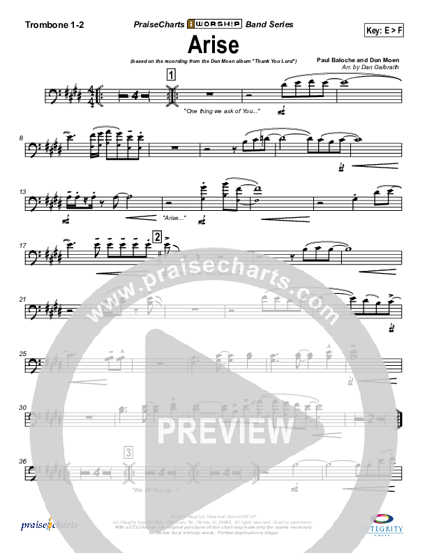 Arise Trombone 1/2 (Don Moen)
