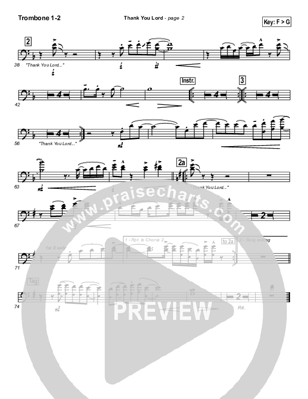 Thank You Lord Trombone 1/2 (Don Moen)