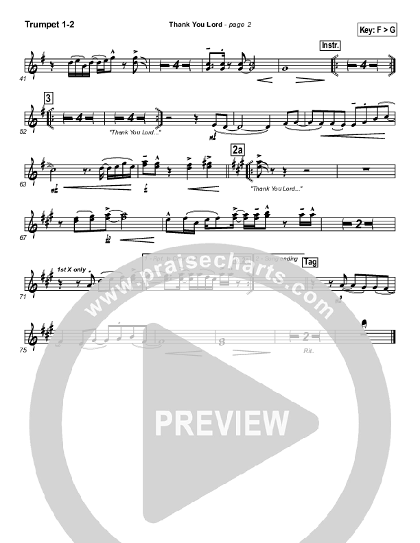 Thank You Lord Trumpet 1,2 (Don Moen)