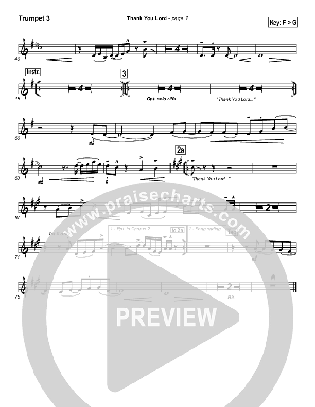 Thank You Lord Trumpet 3 (Don Moen)