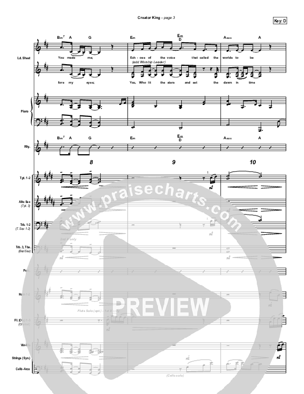 Creator King Conductor's Score (Don Moen)