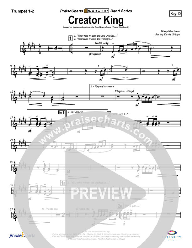 Creator King Trumpet 1,2 (Don Moen)