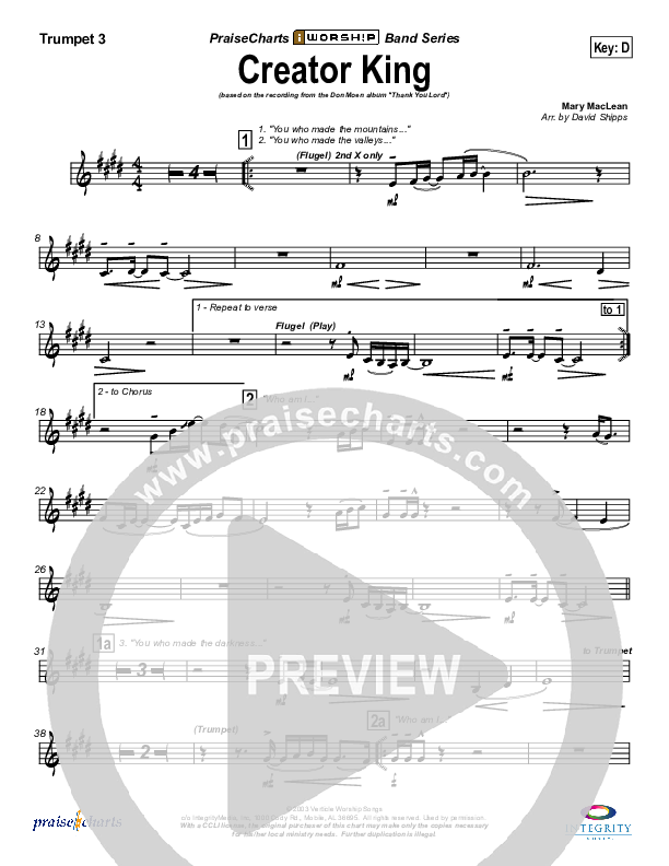 Creator King Trumpet 3 (Don Moen)