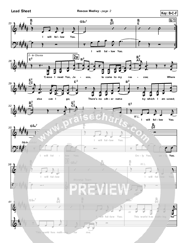 Rescue Lead Sheet (SAT) (Don Moen)