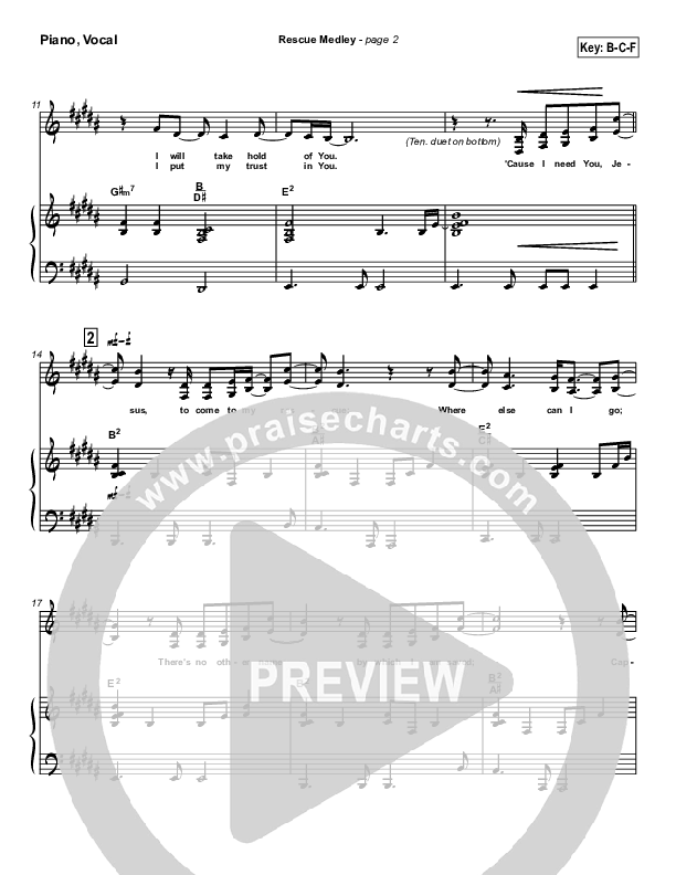 Rescue Piano/Vocal & Lead (Don Moen)