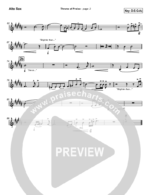 Throne of Praise Alto Sax (Russell Fragar)