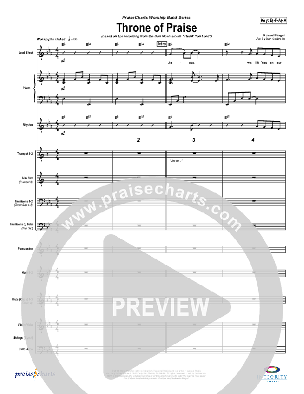 Throne of Praise Conductor's Score (Russell Fragar)
