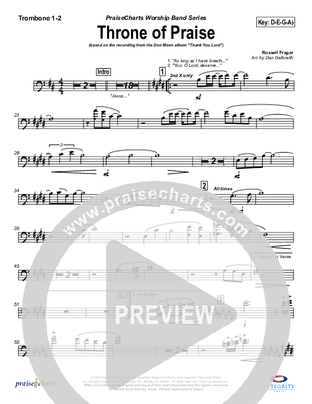 Throne of Praise Trombone 1/2 (Russell Fragar)